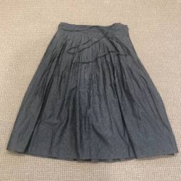 Vince Mini Striped Pleat Wrap Skirt, Medium - Picture 4 of 5